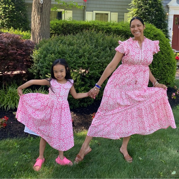 Village Lift block print Gracie dress - Picture 6 of 9